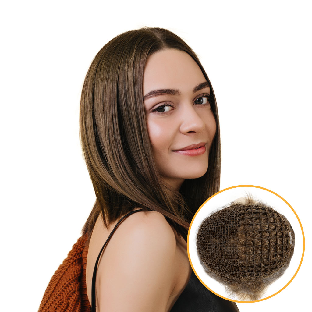 Natural Human Hair Pull Through Hair Toppers Wholesale