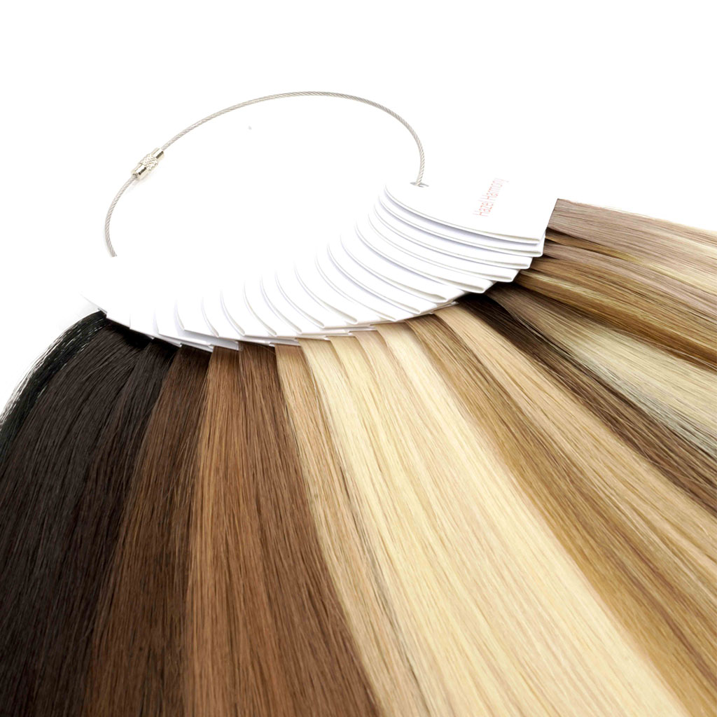 Vista de cerca de un lujoso Anillo de Color LBC 7 Estrellas para extensiones de cabello remy de primera calidad
